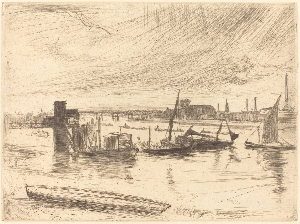 Brzy ráno, Battersea od James Abbott McNeill Whistler