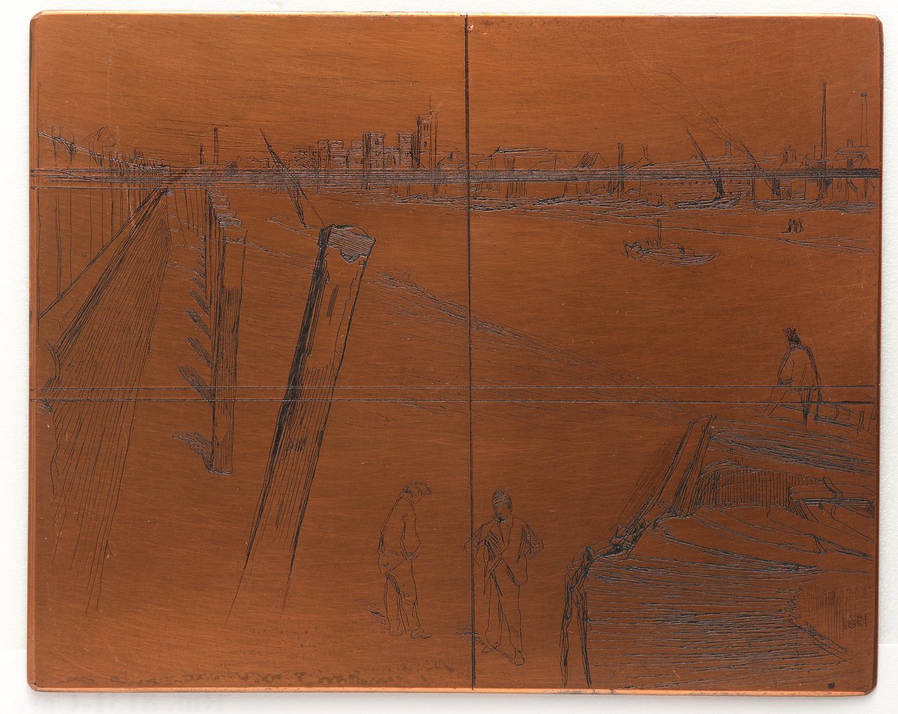 Leptací deska: Millbank od James Abbott McNeill Whistler