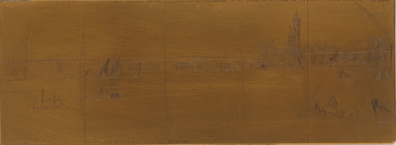 Leptací deska: Old Westminster Bridge od James Abbott McNeill Whistler