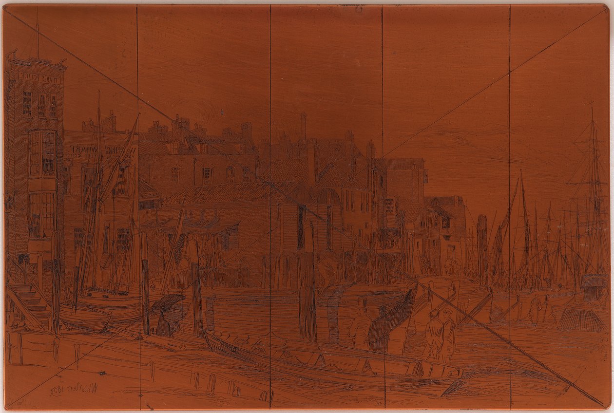 Leptací deska: Thames Police od James Abbott McNeill Whistler