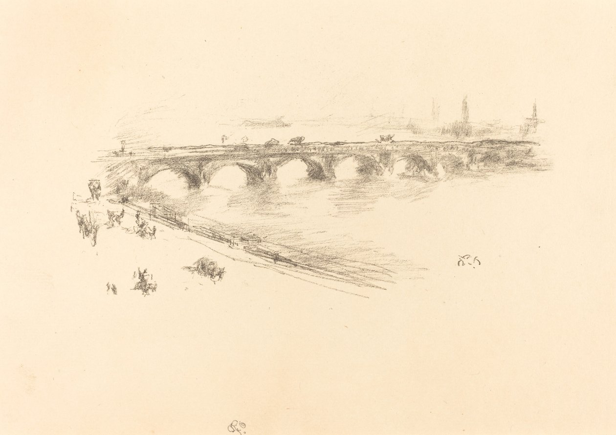 Večer, Malý most Waterloo od James Abbott McNeill Whistler