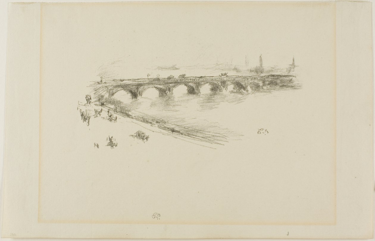 Večer, Malý most Waterloo od James Abbott McNeill Whistler