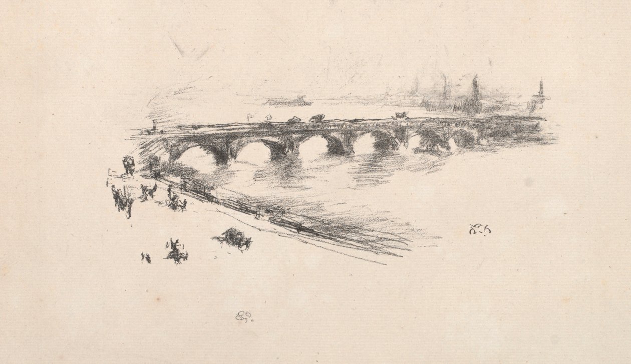 Večer, most Little Waterloo Bridge od James McNeill Whistler