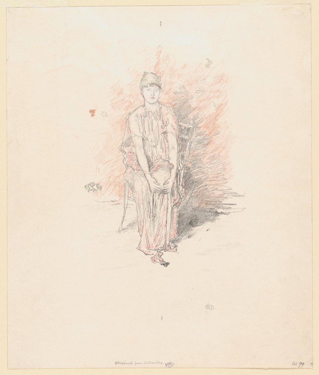 Studie postavy v barvách od James Abbott McNeill Whistler