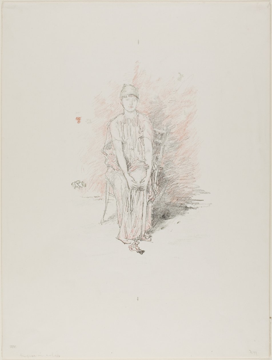 Studie postavy v barvách od James Abbott McNeill Whistler