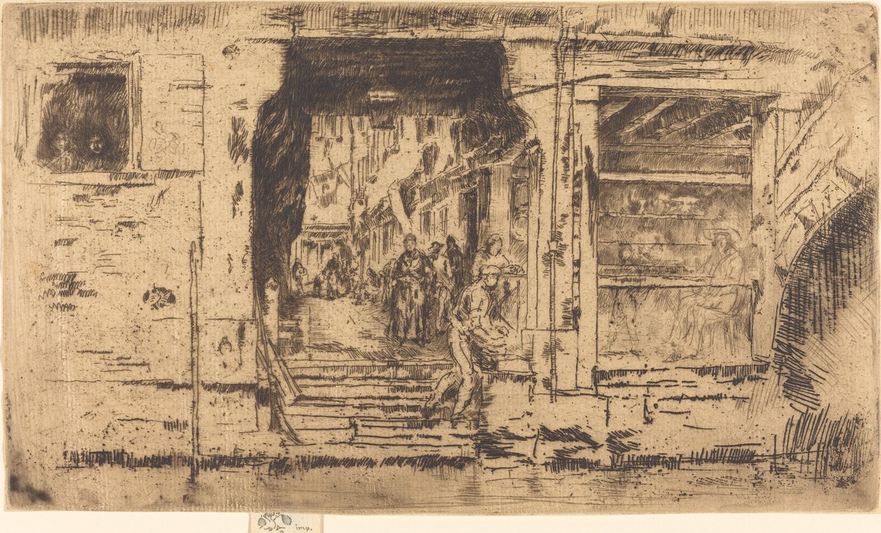 Rybí obchod, Benátky od James Abbott McNeill Whistler