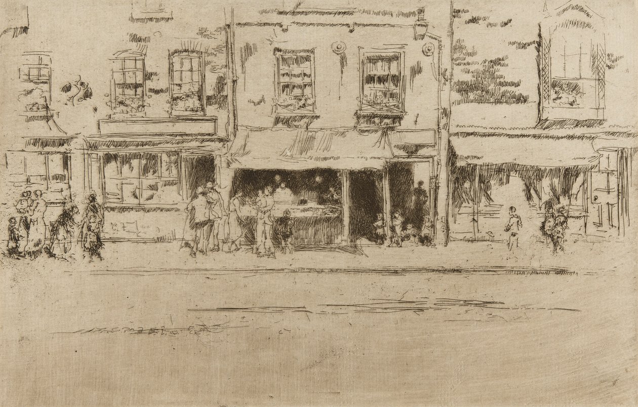 Rybí obchod, Chelsea od James Abbott McNeill Whistler