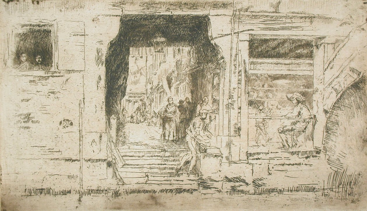 Rybí obchod, Benátky od James McNeill Whistler