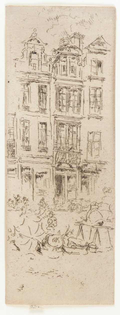 Květinový trh, Brusel od James Abbott McNeill Whistler