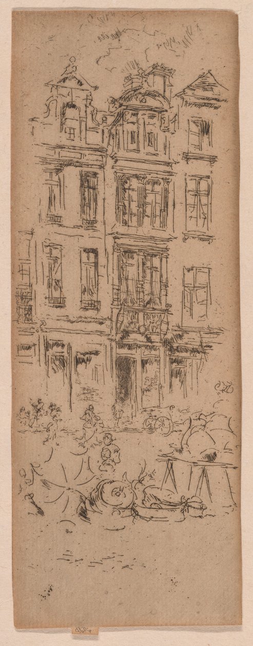 Květinový trh, Brusel od James Abbott McNeill Whistler
