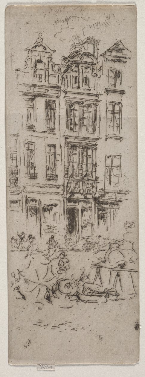 Květinový trh, Brusel od James McNeill Whistler