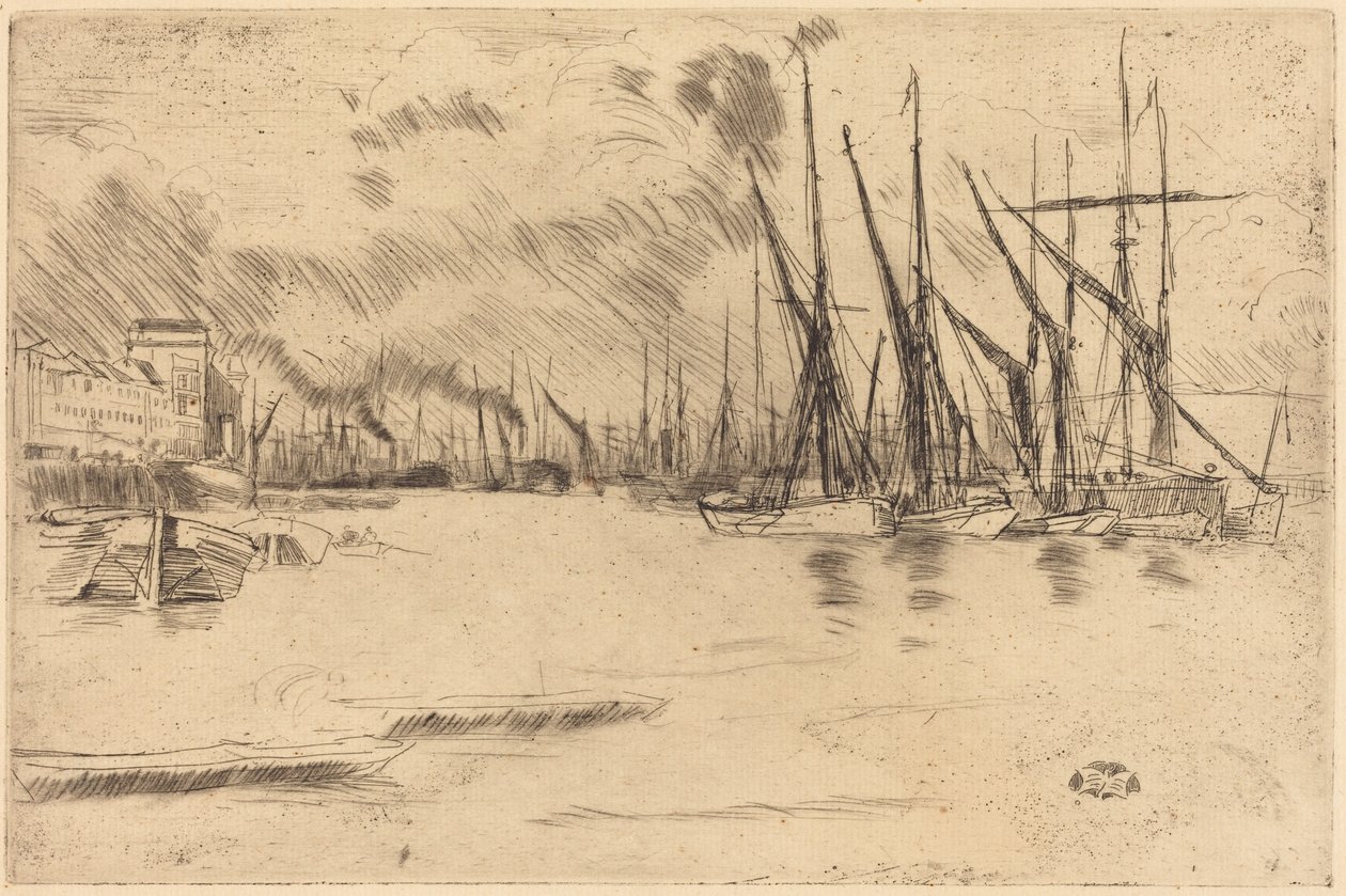 Od schodů u nakládaných sleďů od James McNeill Whistler