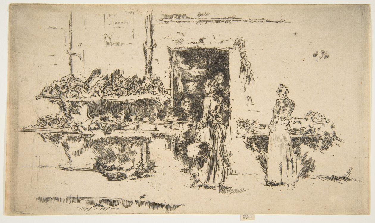 Ovocný obchod, Paříž (obchod s ovocem a zeleninou, Paříž) od James McNeill Whistler