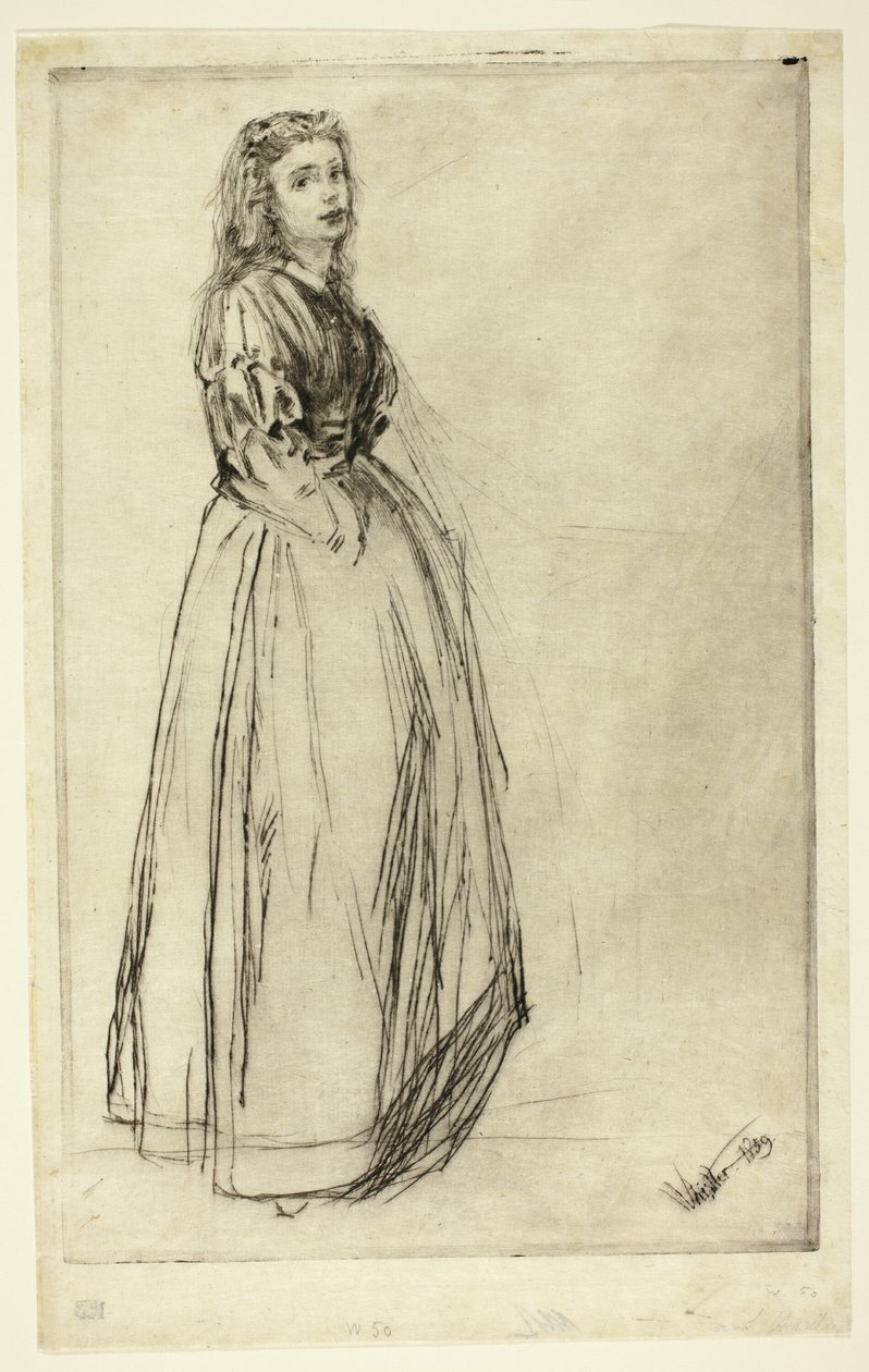 Fumette, stojící od James Abbott McNeill Whistler