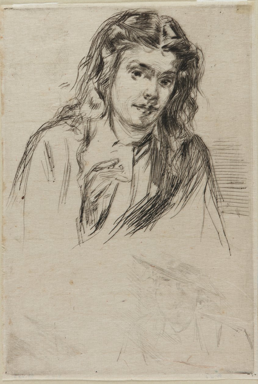 Ohnutá hlava Fumette od James Abbott McNeill Whistler
