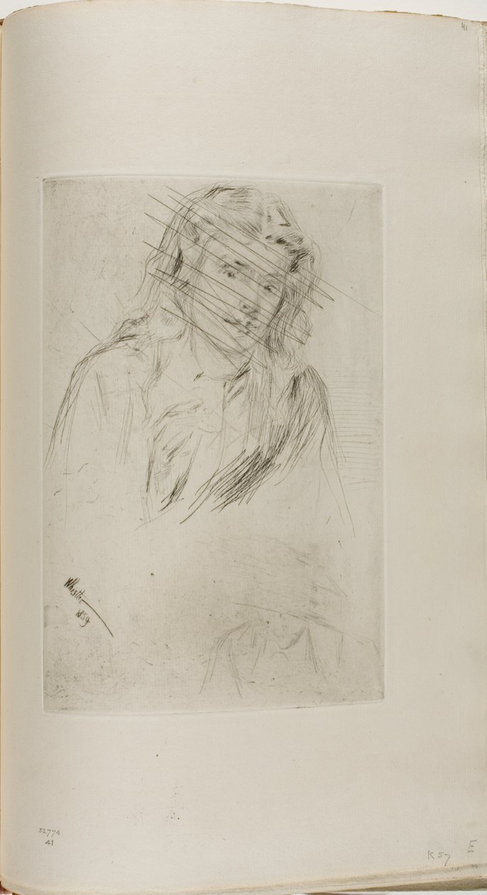 Fumettova ohnutá hlava od James McNeill Whistler