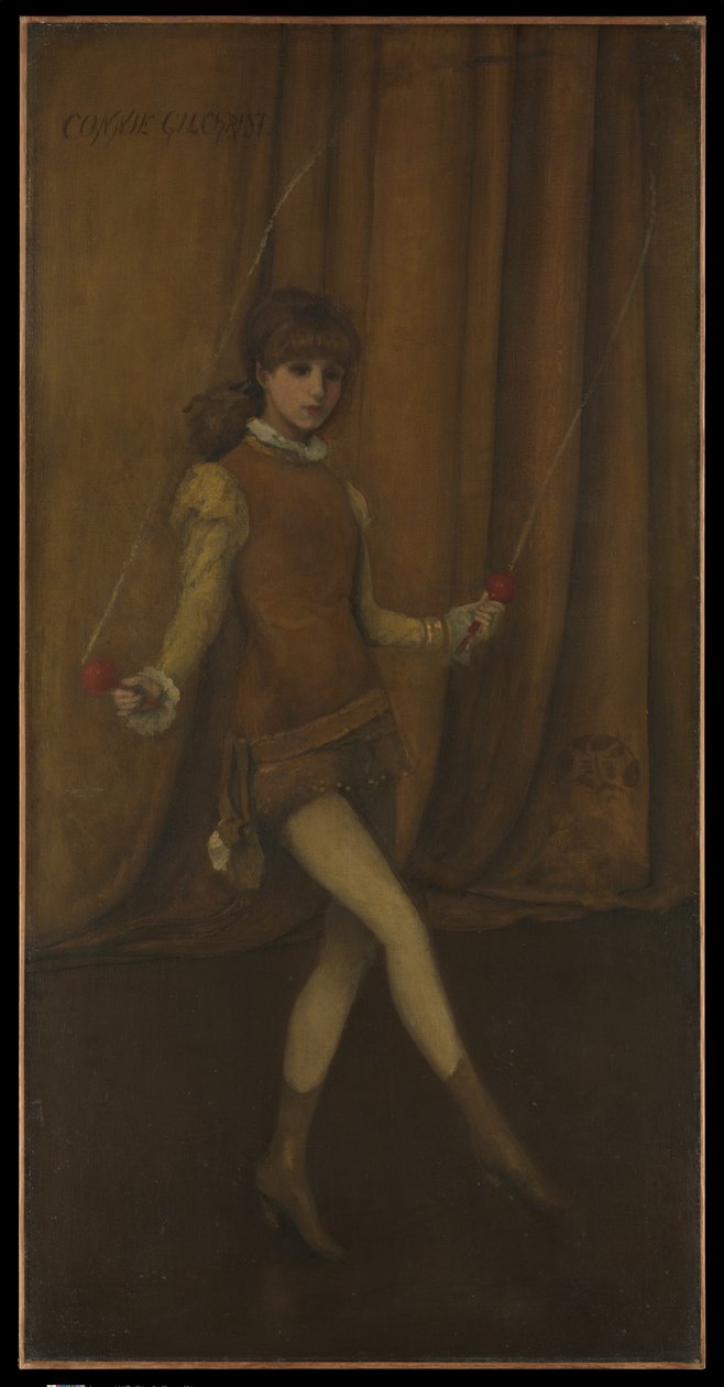 Harmonie ve žluté a zlaté: Zlatá dívka - Connie Gilchrist od James McNeill Whistler