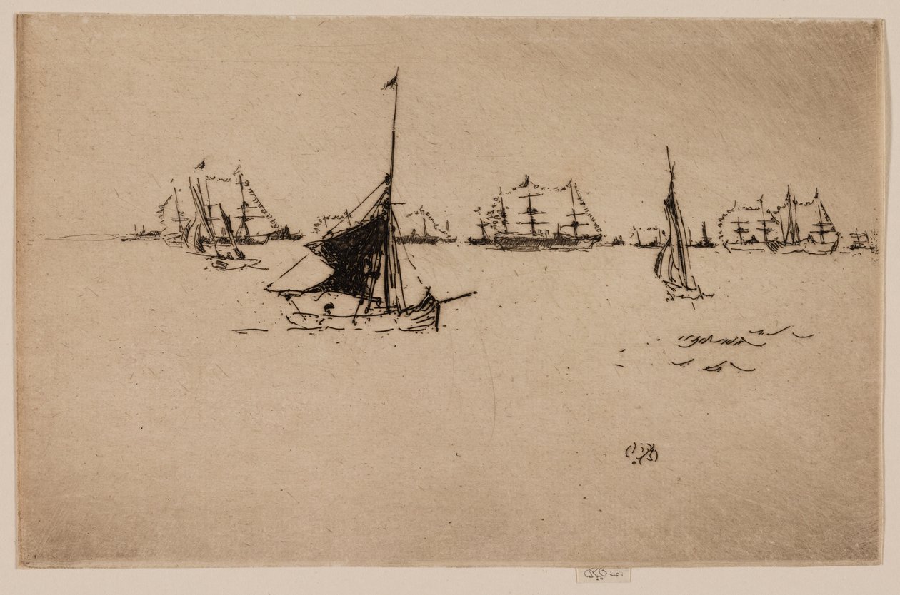 Flotila Jejího Veličenstva: Večer od James McNeill Whistler
