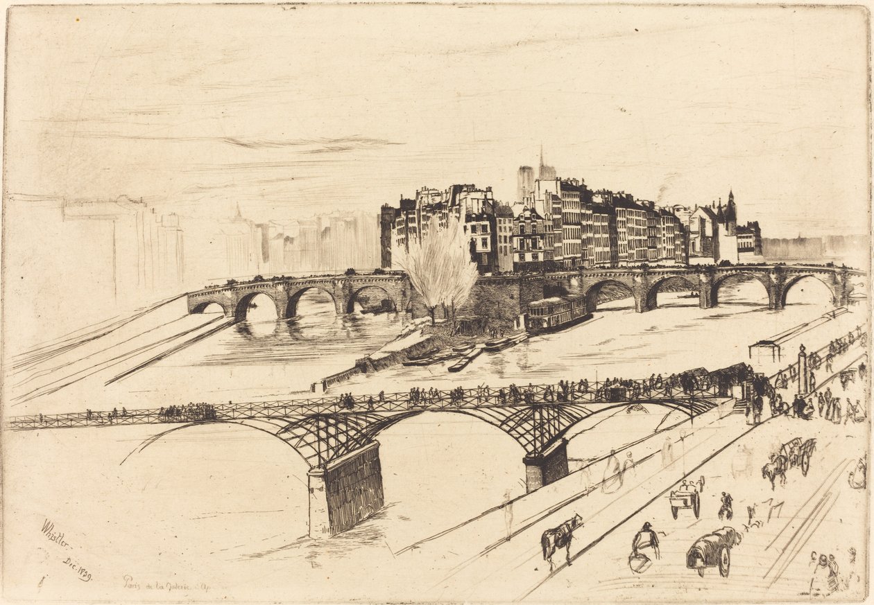 Isle of the City, Paříž od James Abbott McNeill Whistler