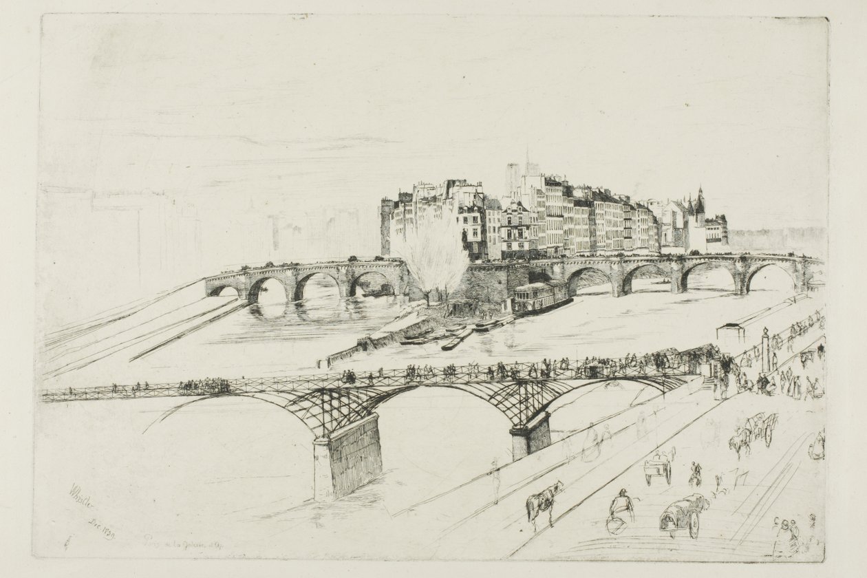 Isle of the City, Paříž od James McNeill Whistler