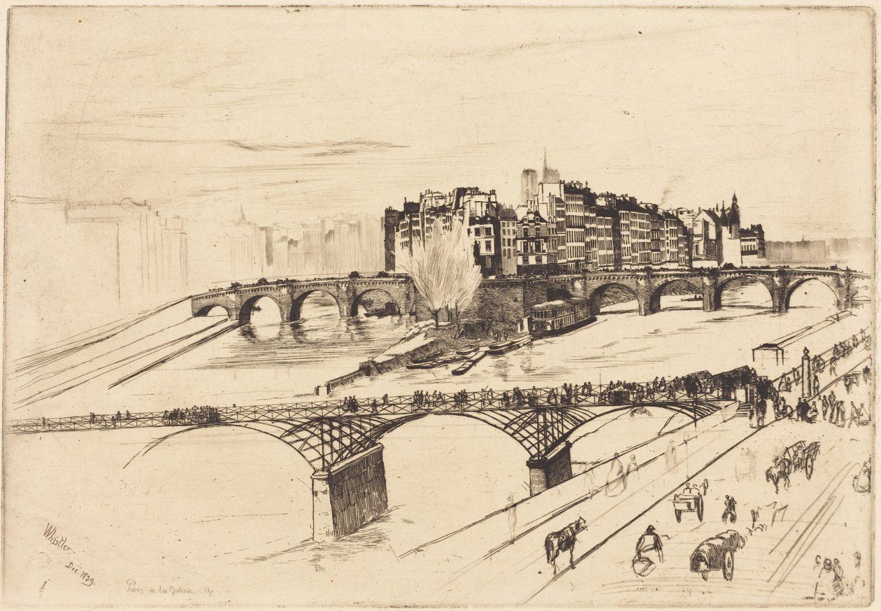 Île de la Cité, Paříž od James McNeill Whistler