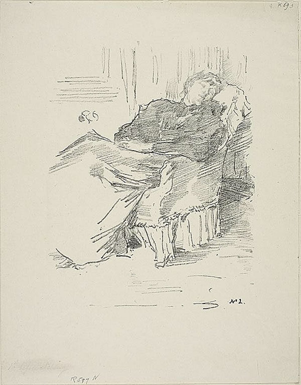 Krásná spící dáma od James Abbott McNeill Whistler