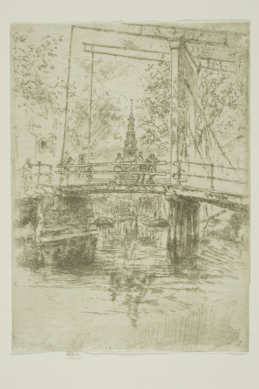 Malý padací most, Amsterdam od James Abbott McNeill Whistler