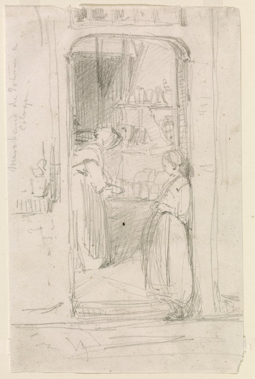 Obchodník s dýněmi v Kolíně nad Rýnem od James Abbott McNeill Whistler