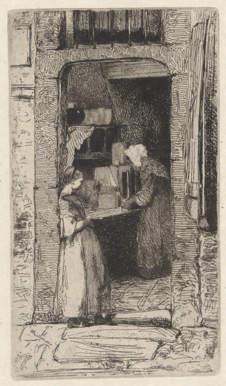 Hořčice, jeden z dvanácti leptů z přírody od James Abbott McNeill Whistler