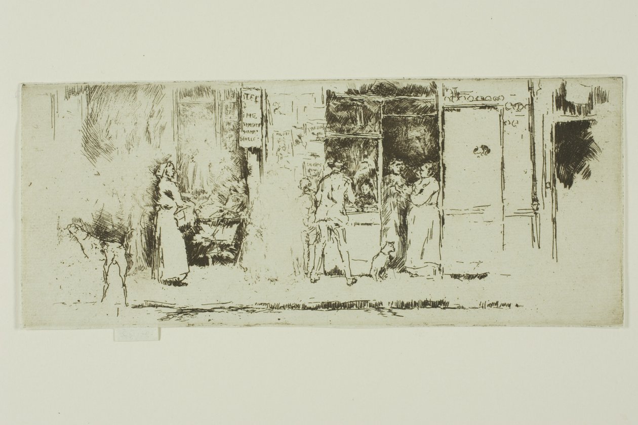 Stánek novin, Rue de Seine od James Abbott McNeill Whistler