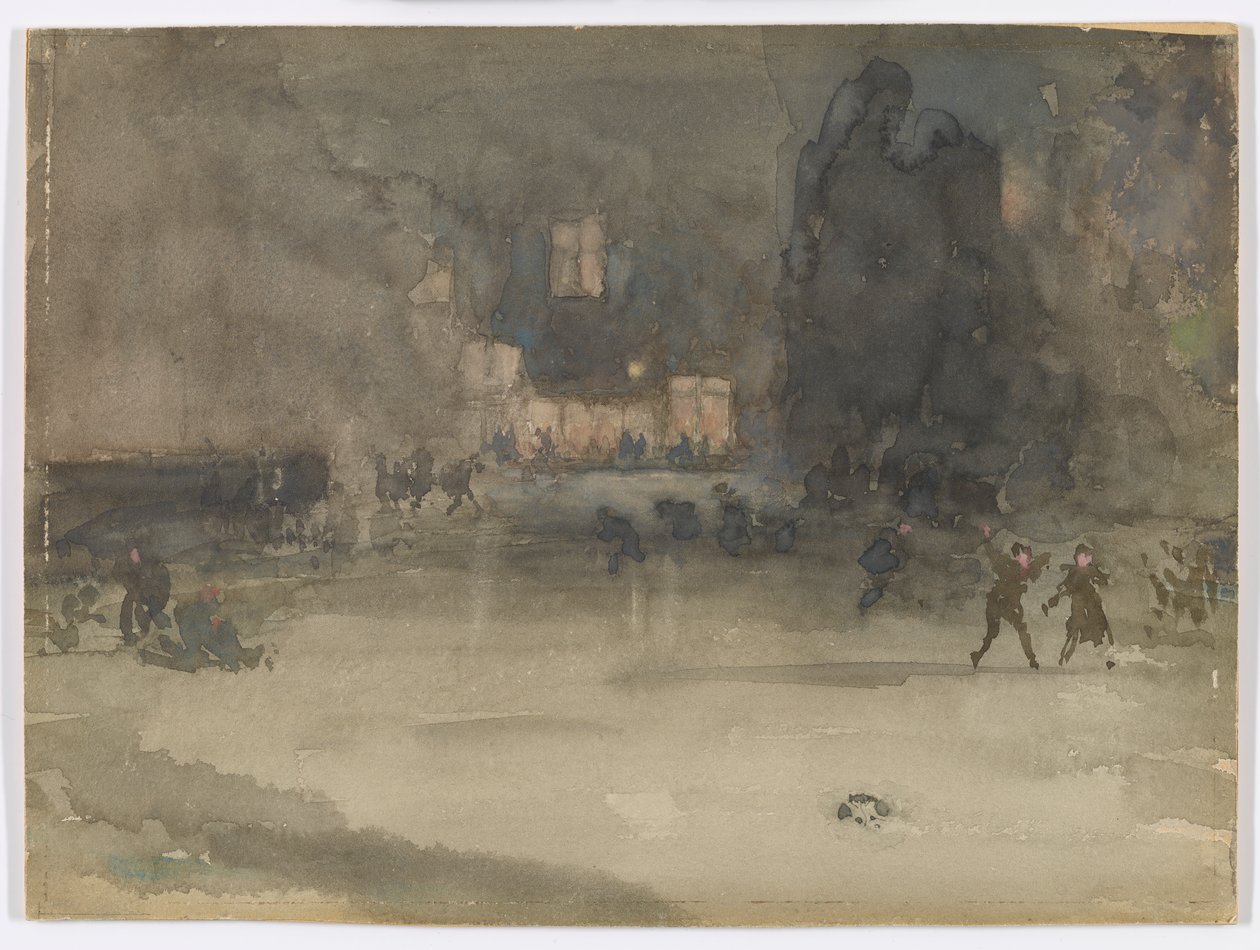 Nokturno: Amsterdam v zimě od James Abbott McNeill Whistler