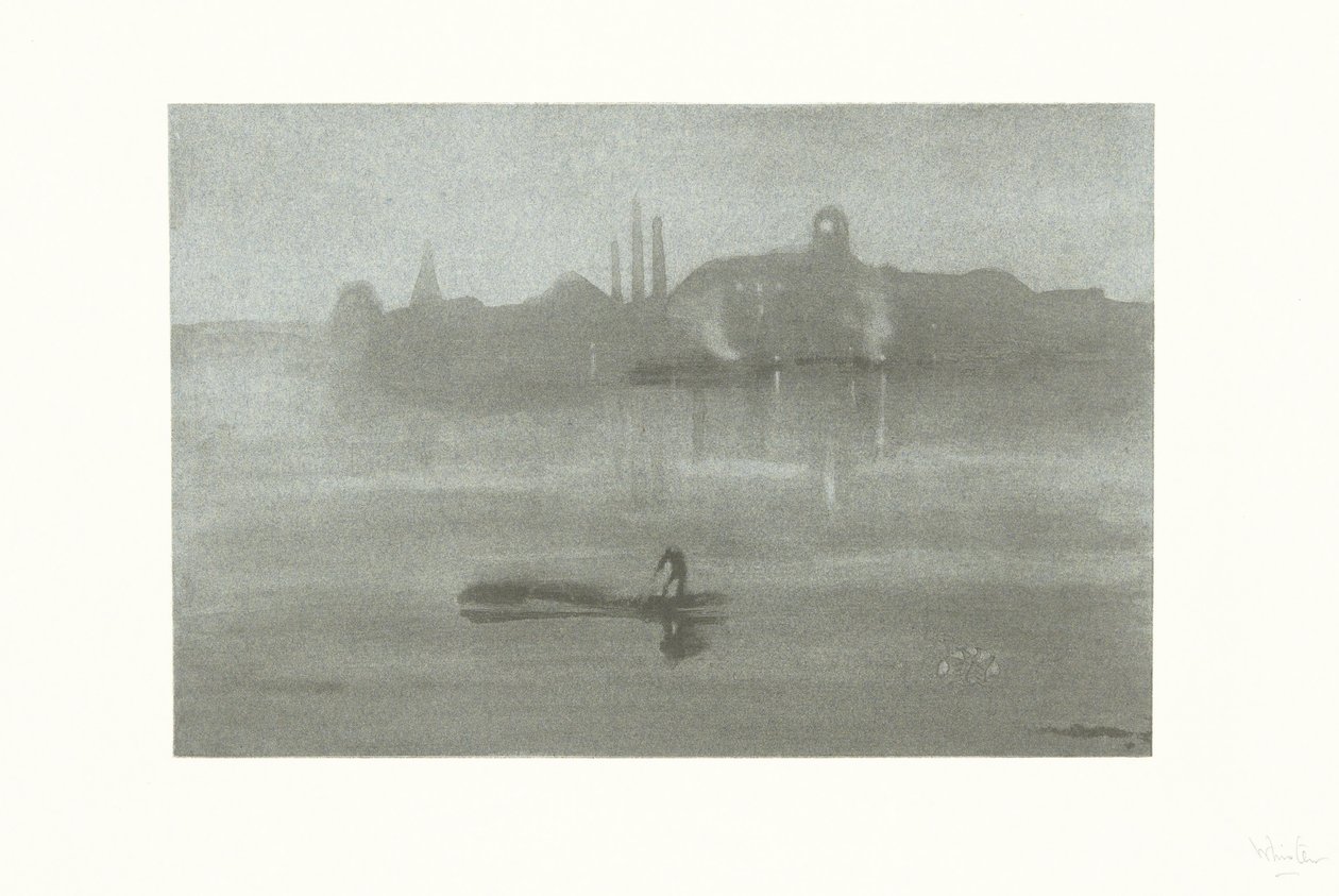 Nokturno: Řeka v Battersea od James Abbott McNeill Whistler