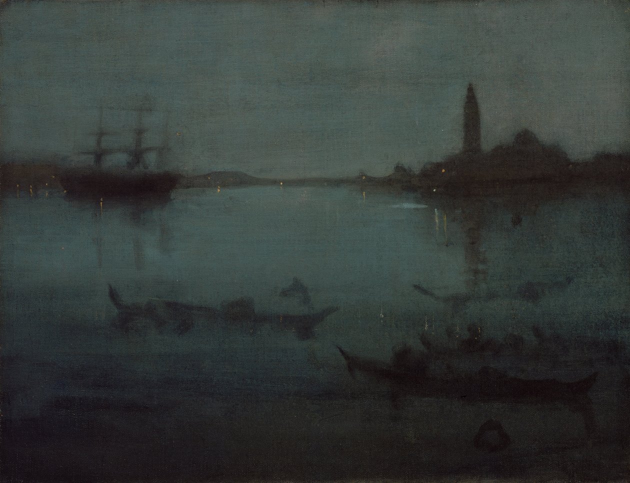 Nokturno v modré a stříbrné: laguna, Benátky od James McNeill Whistler