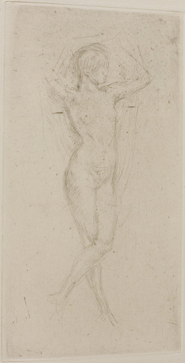 Nahá dívka se zdviženýma rukama od James Abbott McNeill Whistler