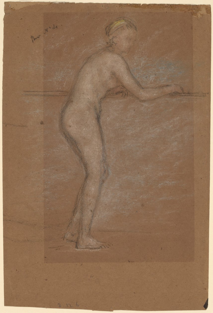 Nahá opřená o kolejnici [recto] od James Abbott McNeill Whistler