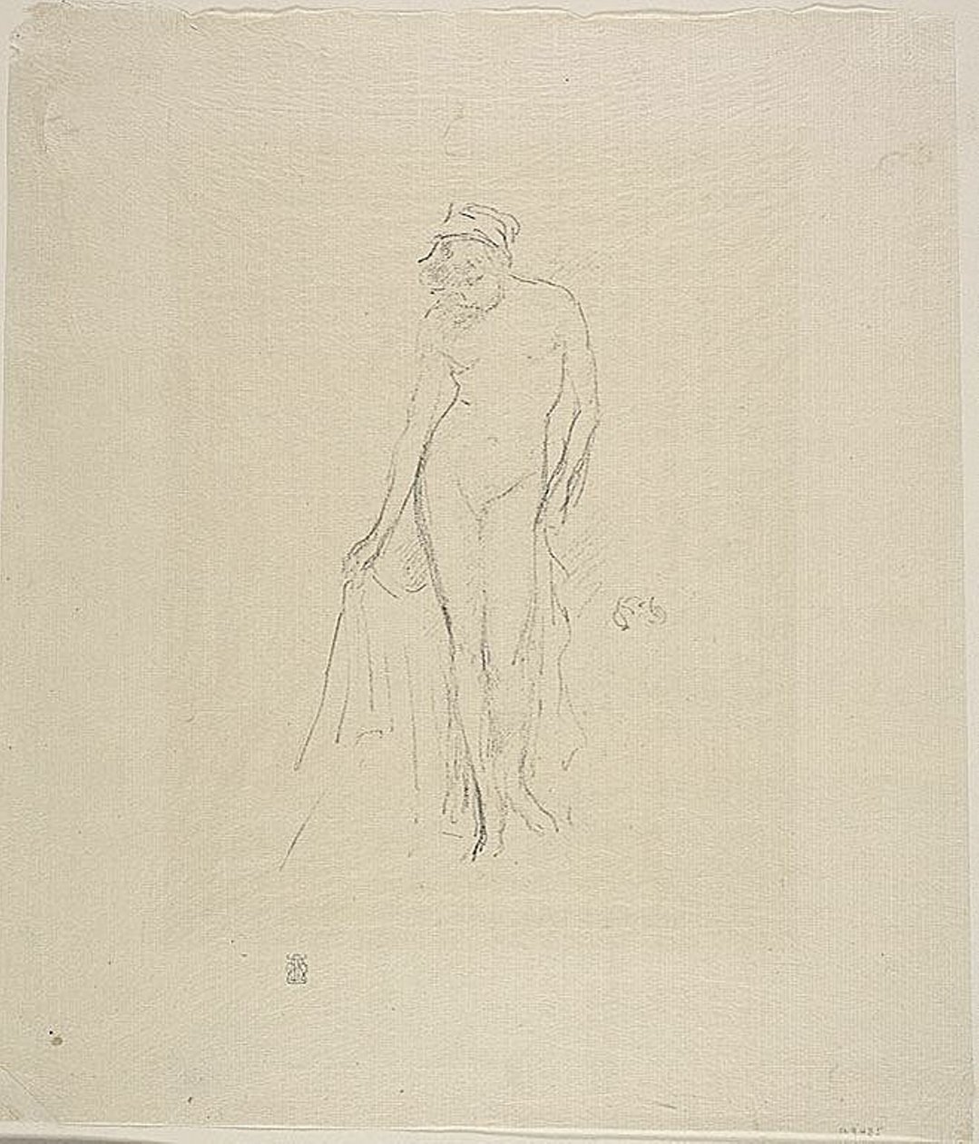 Nahá modelka, stojící od James Abbott McNeill Whistler