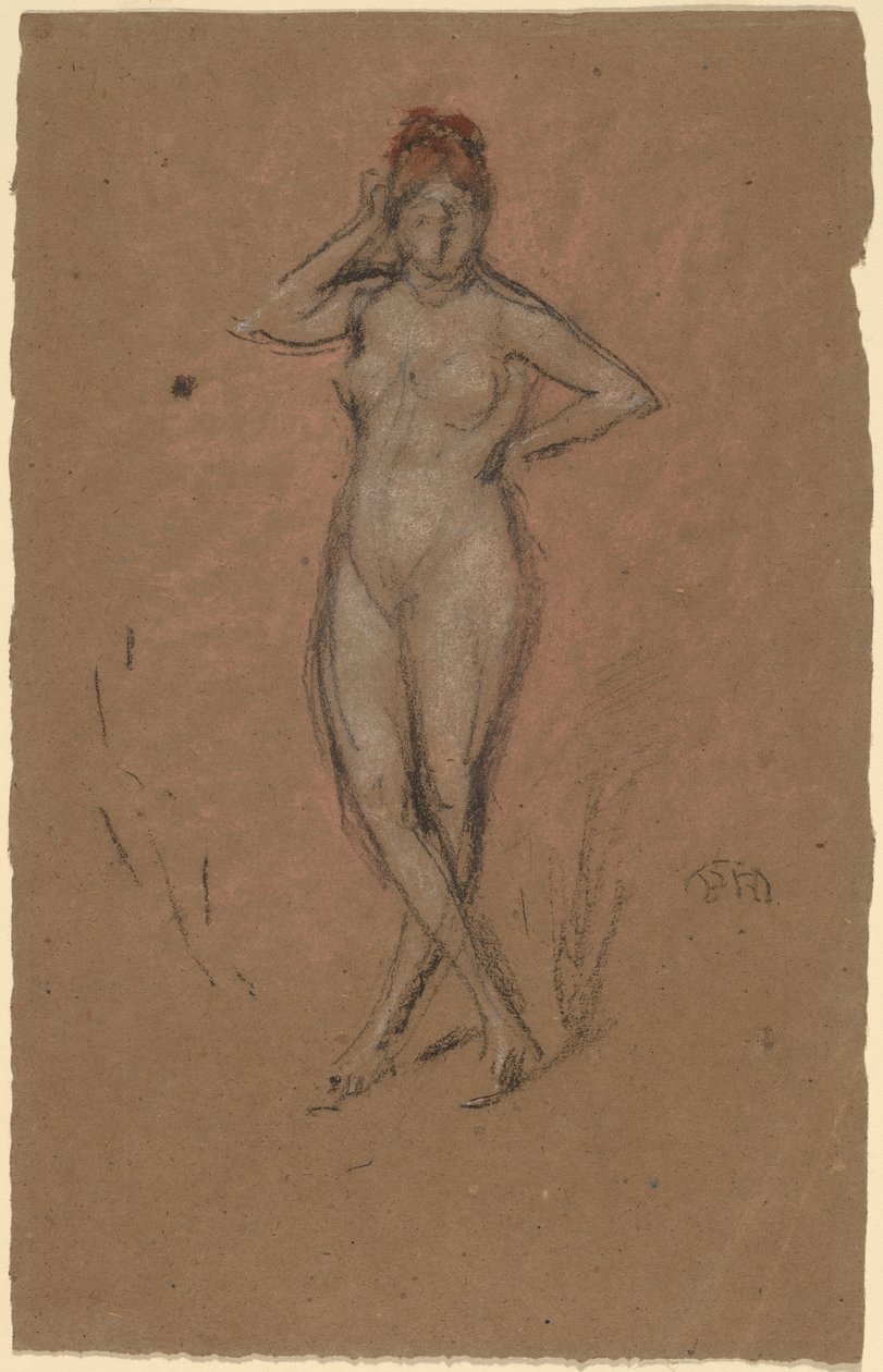 Nahá stojící se zkříženýma nohama od James Abbott McNeill Whistler