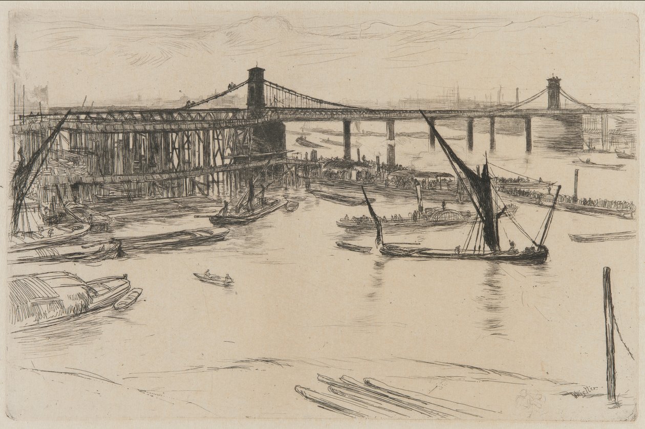 Starý Hungerford Bridge od James Abbott McNeill Whistler