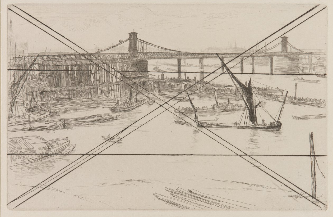 Starý Hungerford Bridge od James Abbott McNeill Whistler