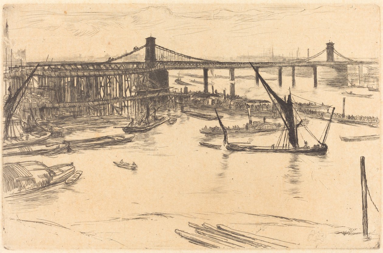 Starý Hungerford Bridge od James Abbott McNeill Whistler