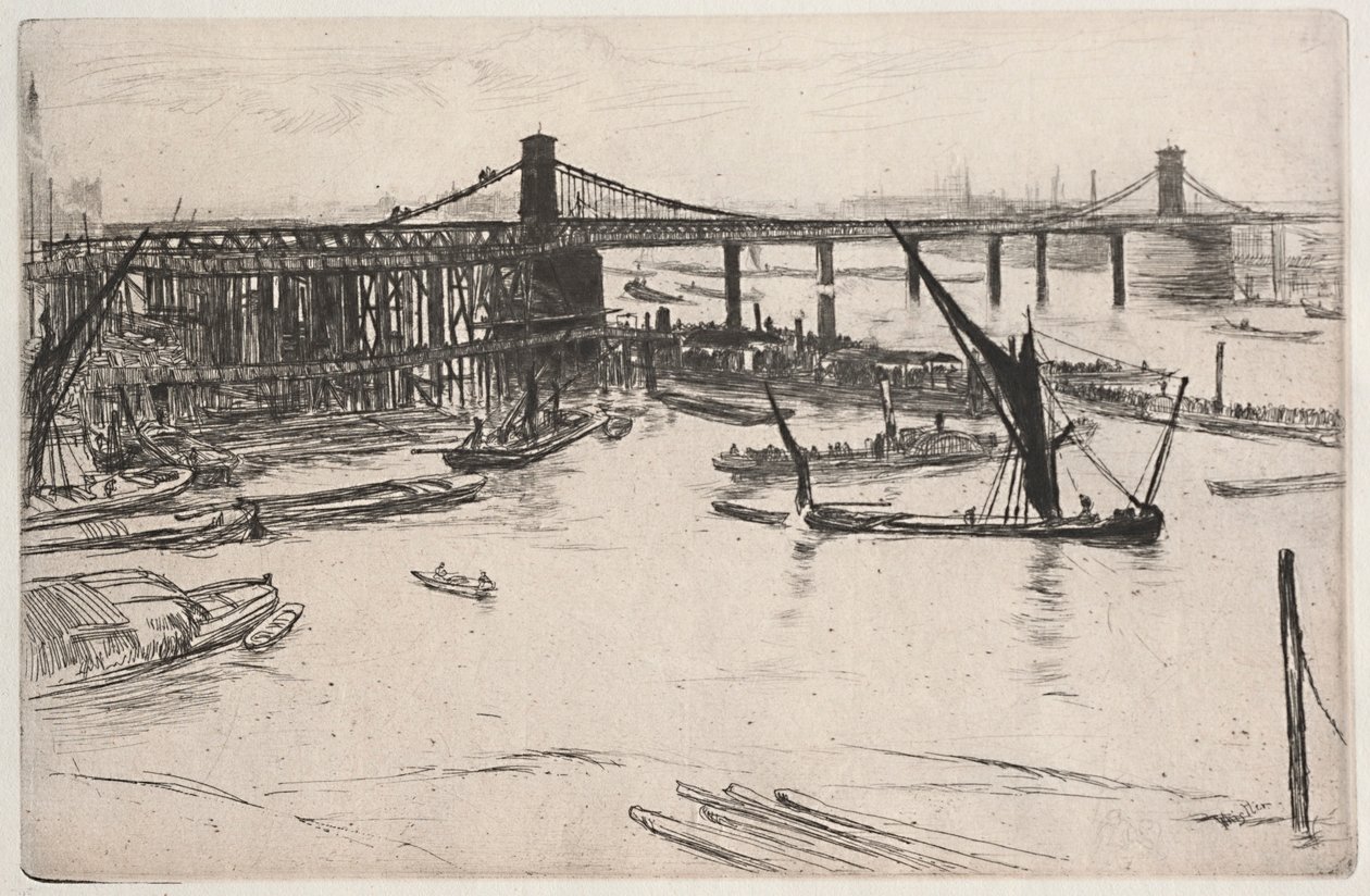 Starý most Hungerford Bridge od James McNeill Whistler