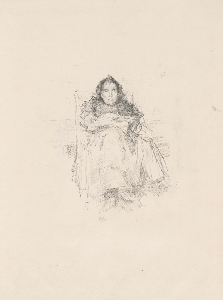 Portrétní studie: Mrs. Philip, č. 3 (recto) Portrétní studie: Geneviève Mallarmé (verze) od James McNeill Whistler