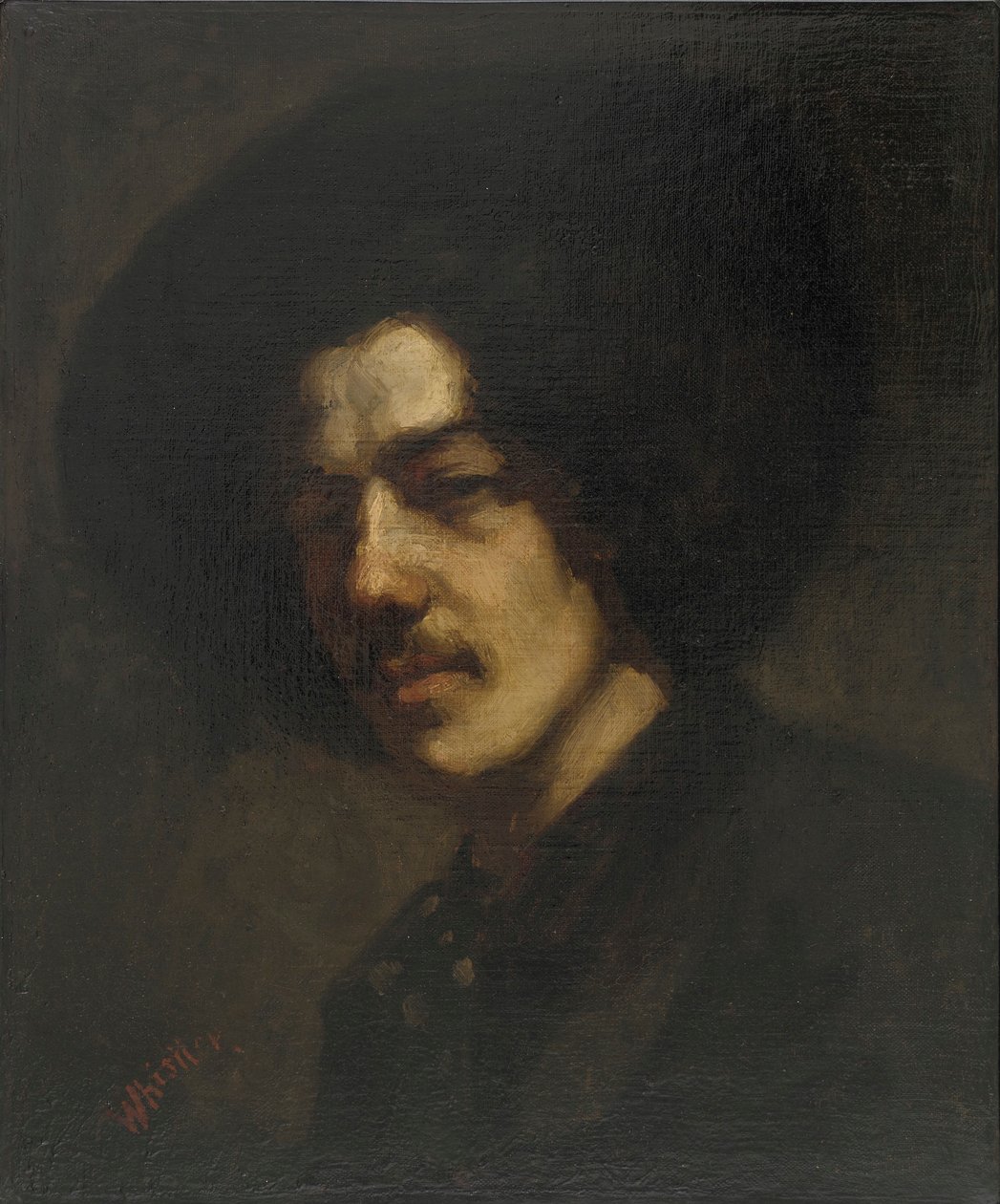Portrét Whistlera s kloboukem od James Abbott McNeill Whistler