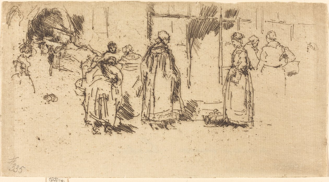 Drůbeží trh, Loches od James Abbott McNeill Whistler