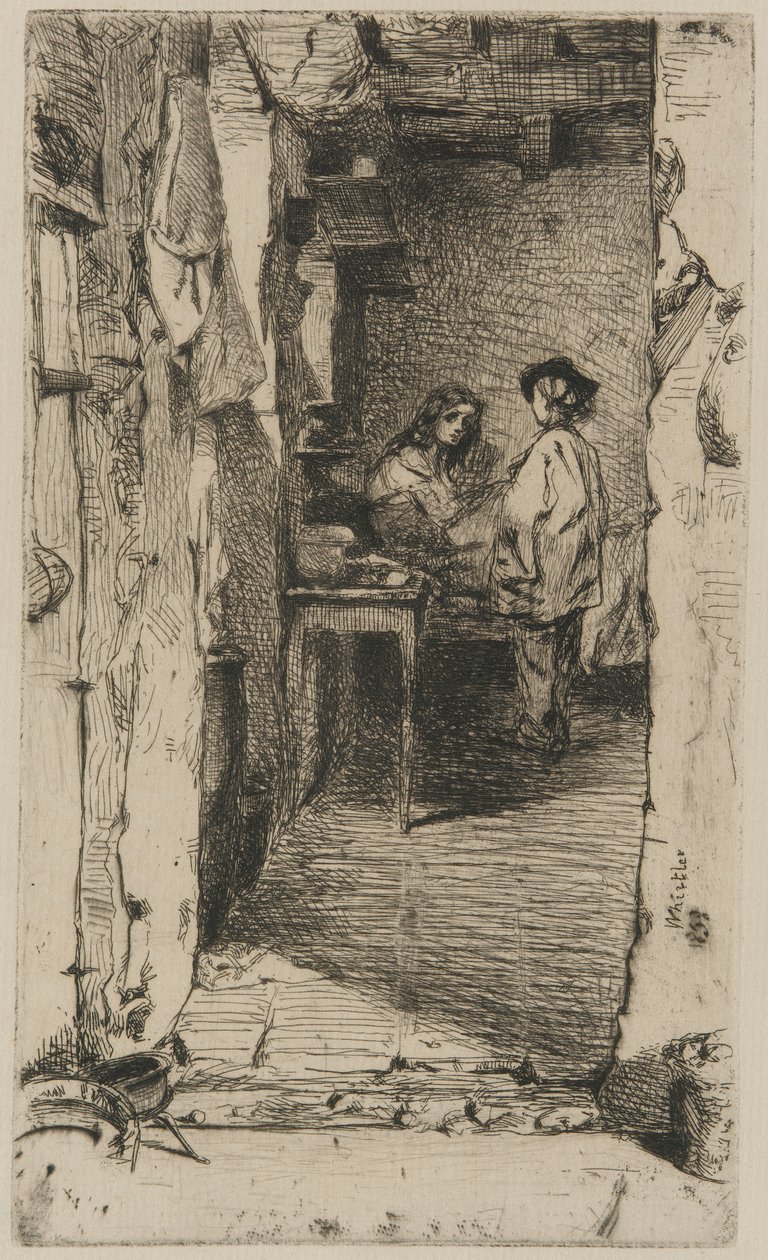 Rag Pickers, Mouffetard District, Paříž od James Abbott McNeill Whistler