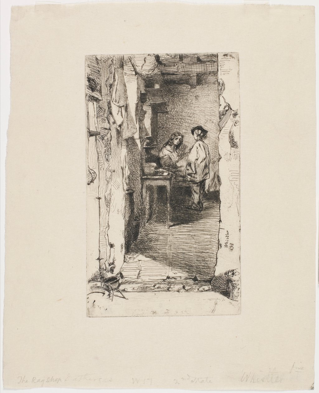 Rag Pickers, Mouffetard District, Paříž od James Abbott McNeill Whistler
