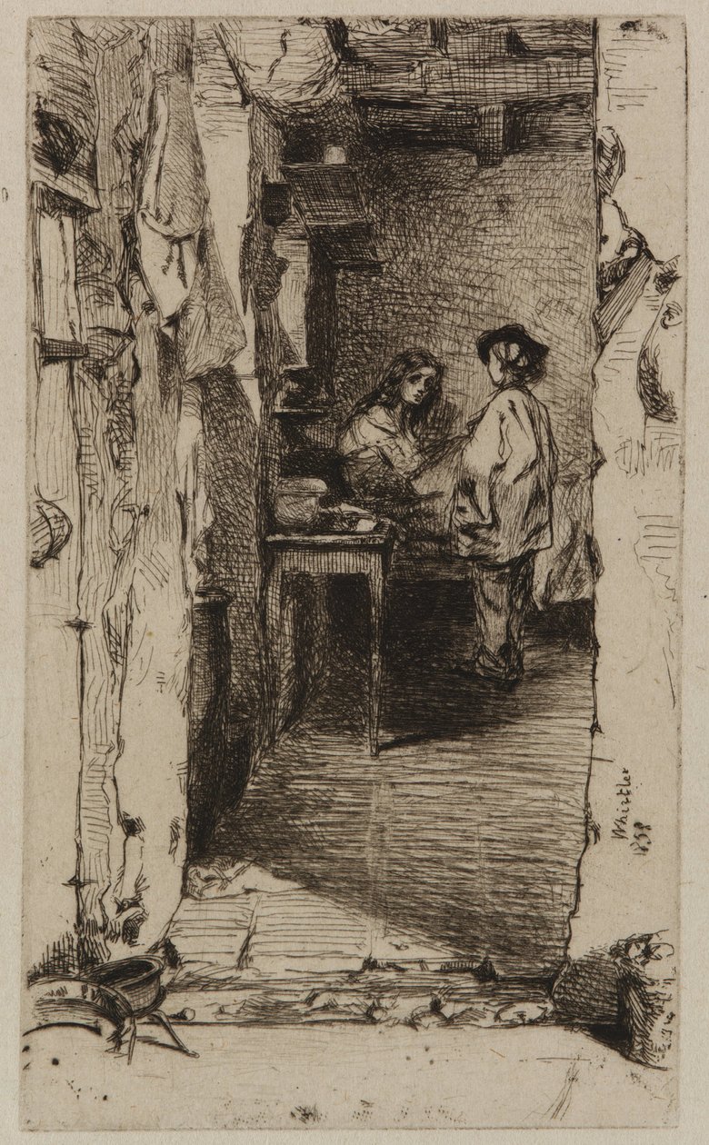 Rag Pickers, Mouffetard District, Paříž od James Abbott McNeill Whistler