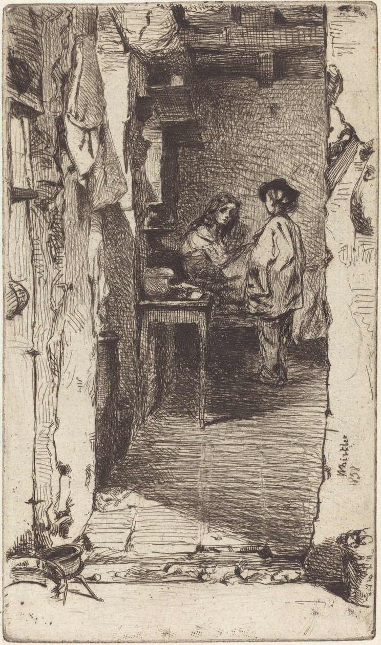 Rag Pickers, Mouffetard District, Paříž od James Abbott McNeill Whistler