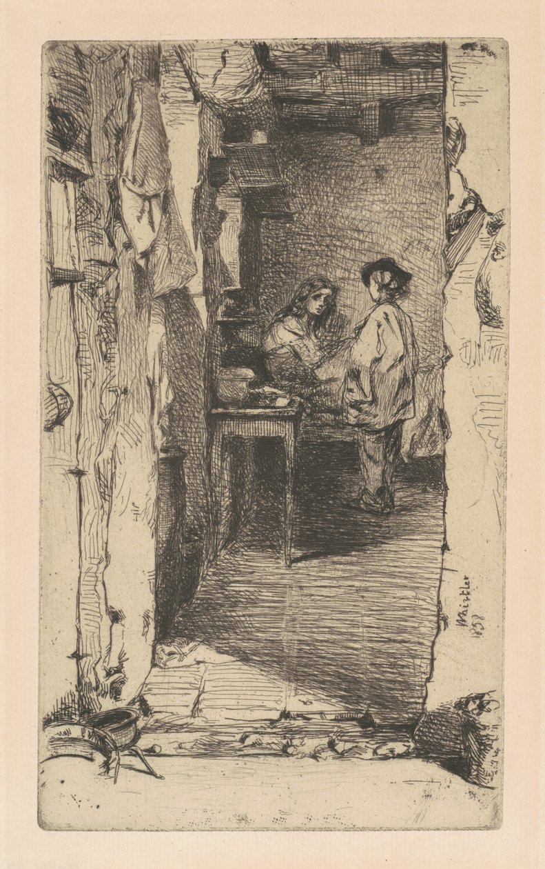 Rag Pickers, Mouffetard District, Paříž od James Abbott McNeill Whistler