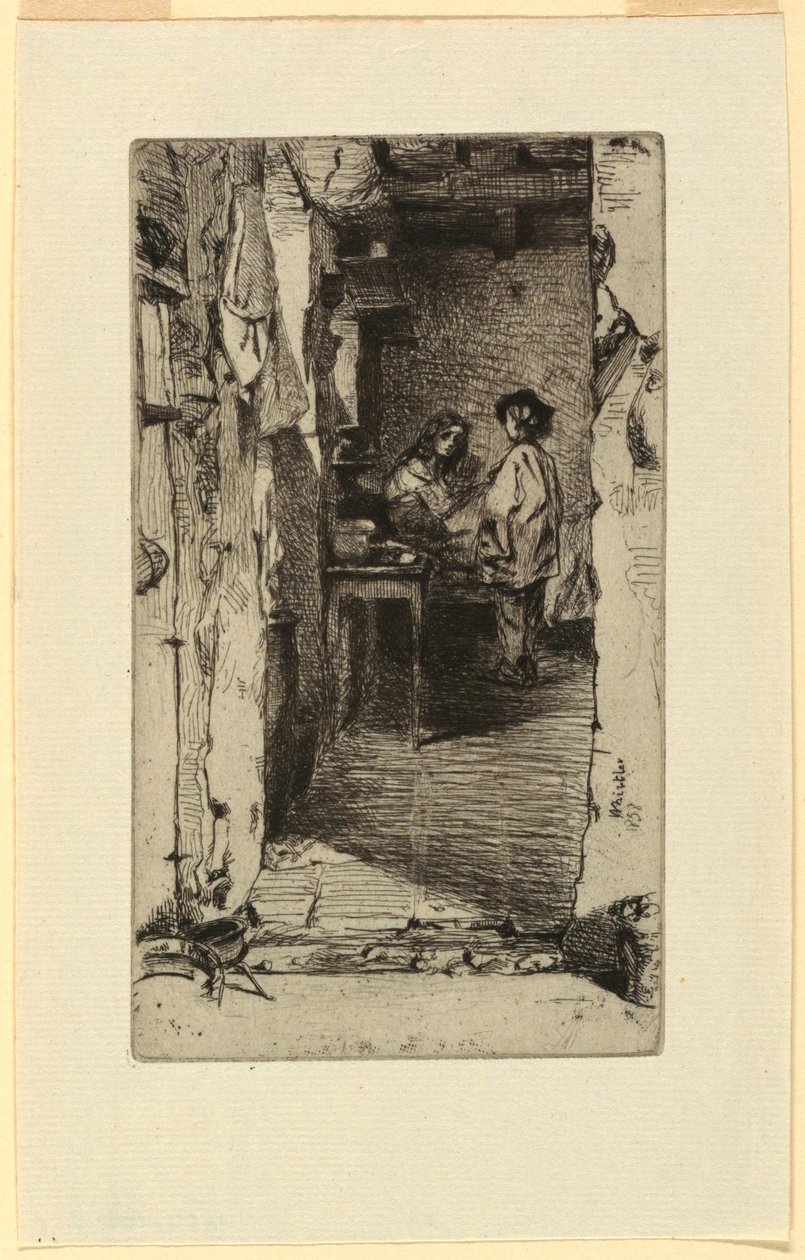 Rag Pickers, Mouffetard District, Paříž od James Abbott McNeill Whistler